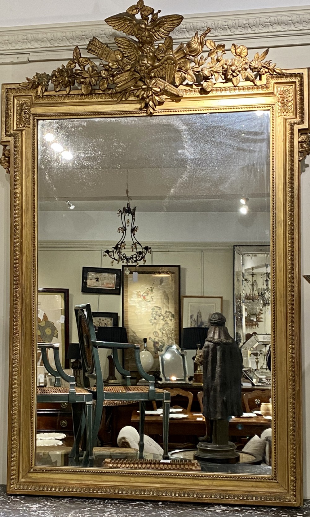 Large French gilt mirror 