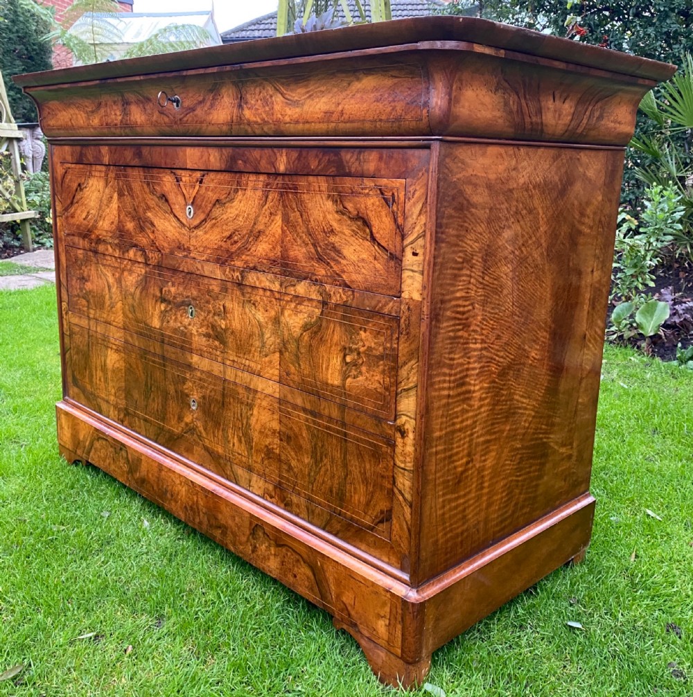 Burr walnut Louis Philippe commode  View XII