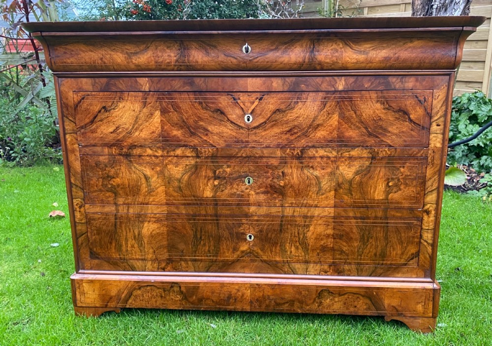 Burr walnut Louis Philippe commode  View XIV
