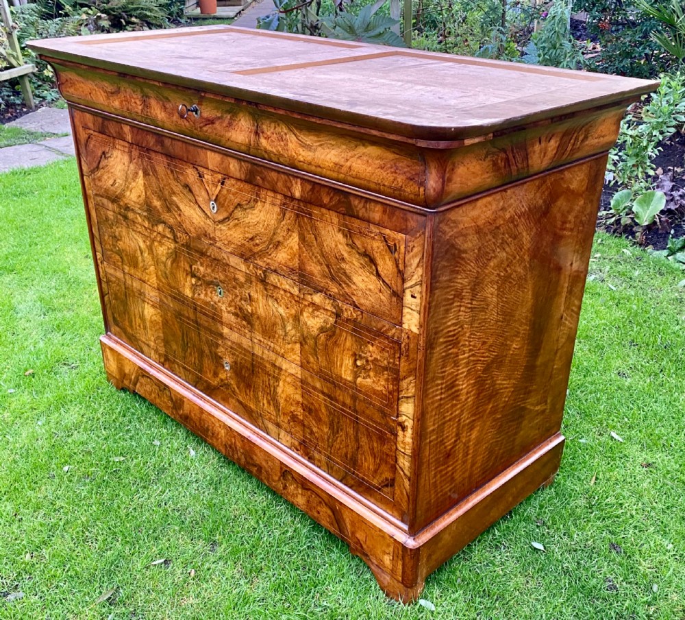 Burr walnut Louis Philippe commode  View XV