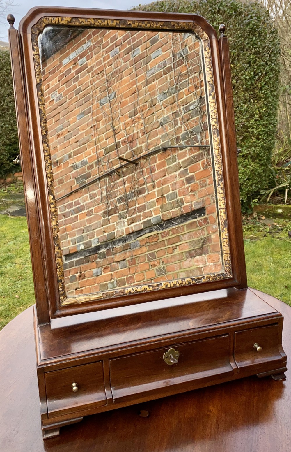 18th Century Cuban mahogany dressing table mirror 