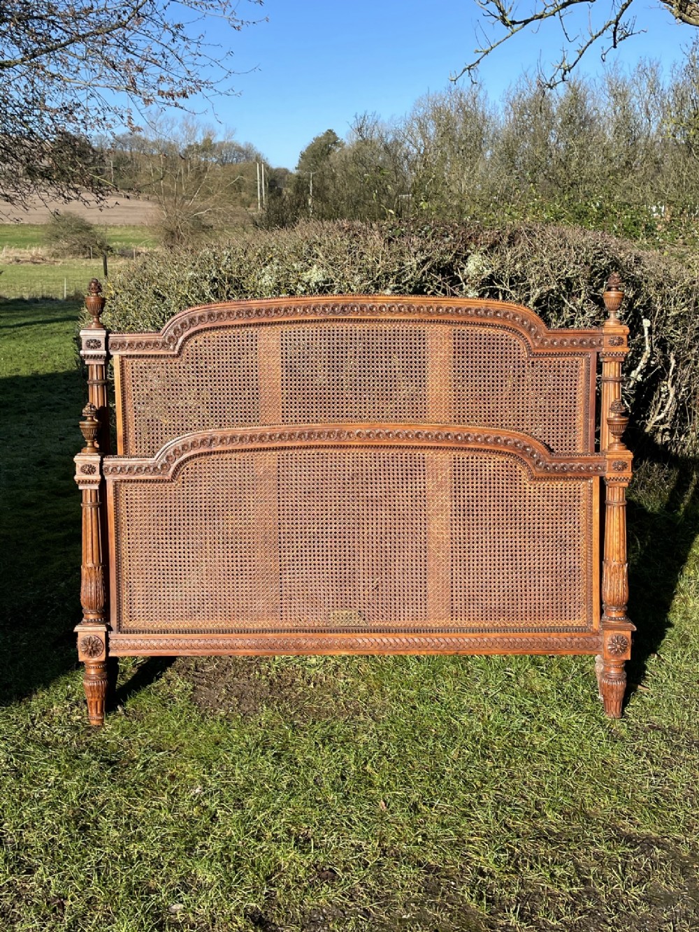 King size walnut french bed 