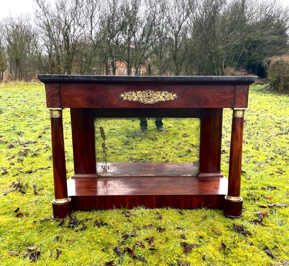 Empire period console table in mahogany 