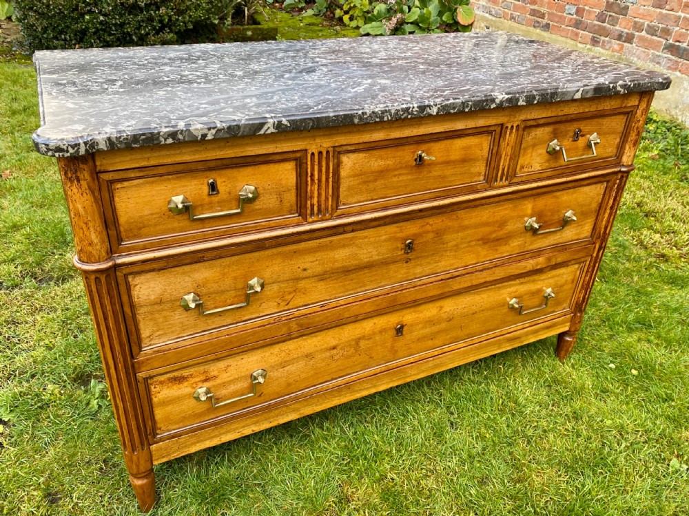 French Louis XVI walnut commode 