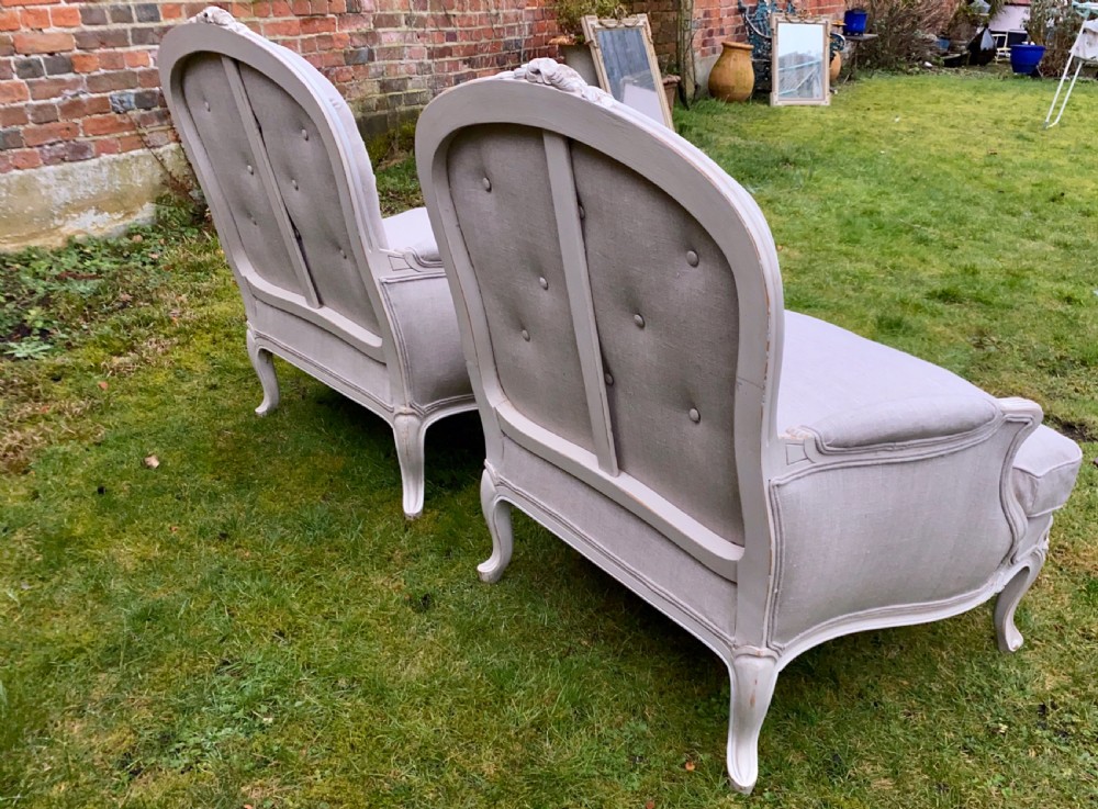 Large pair of French Bergere armchairs  View III