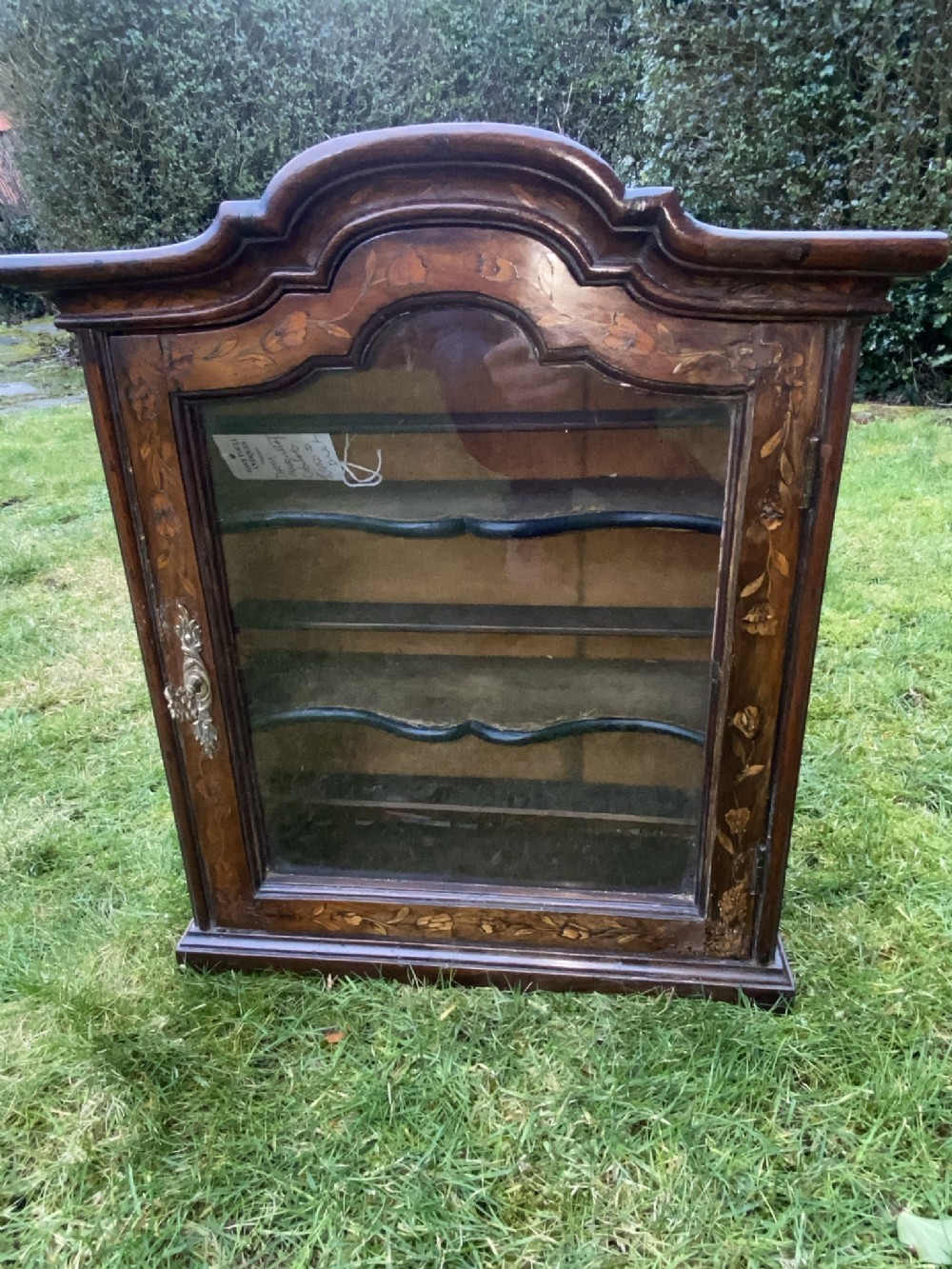 Dutch marquetry wall cabinet 