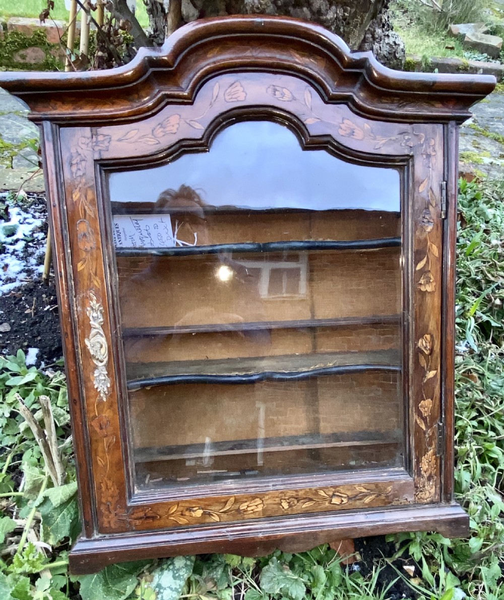 Dutch marquetry wall cabinet  View II
