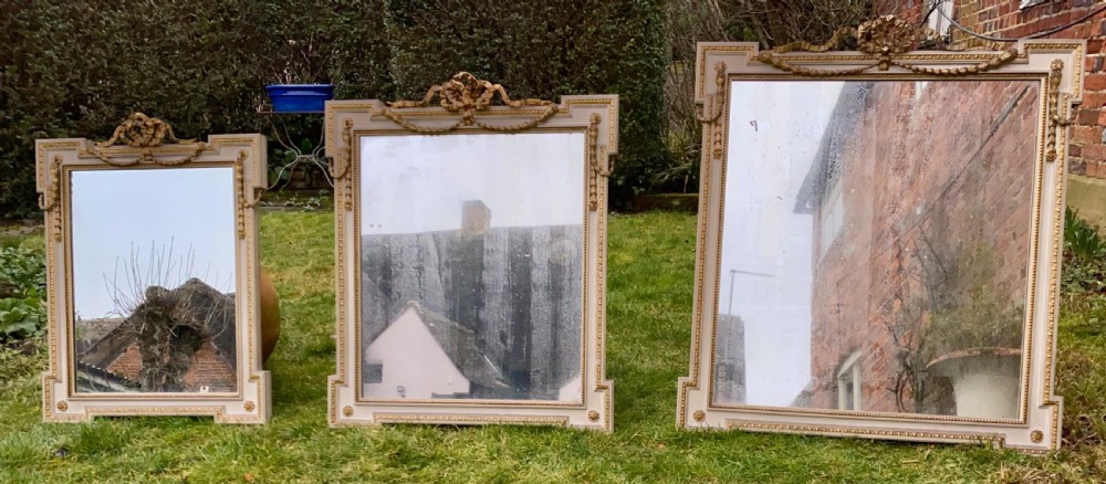 Set of three painted and gilt mirrors View VIII