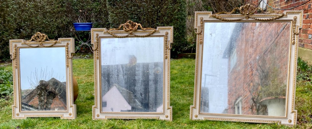 Set of three painted and gilt mirrors View IX