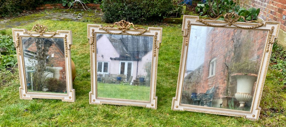 Set of three painted and gilt mirrors View X