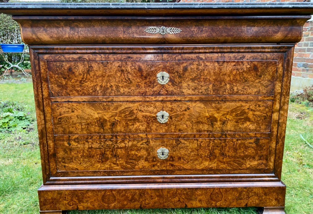 Louis Philippe burr walnut commode 