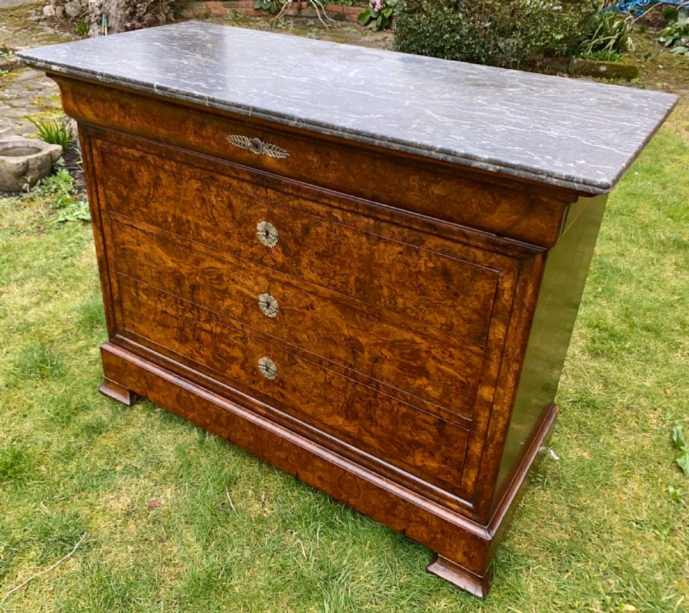 Louis Philippe burr walnut commode  View VII