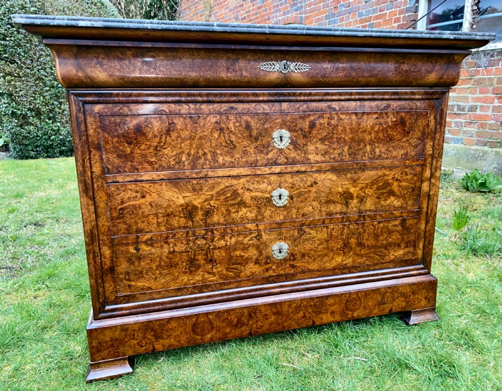 Louis Philippe burr walnut commode  View VIII