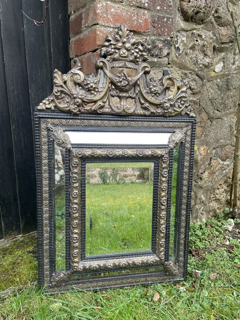French repousse mirror 