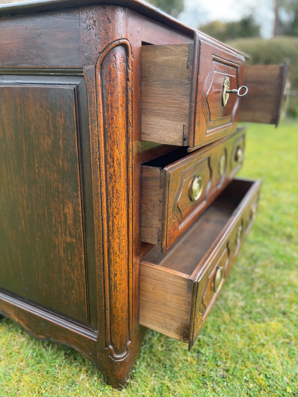 Louis xv walnut commode  View V