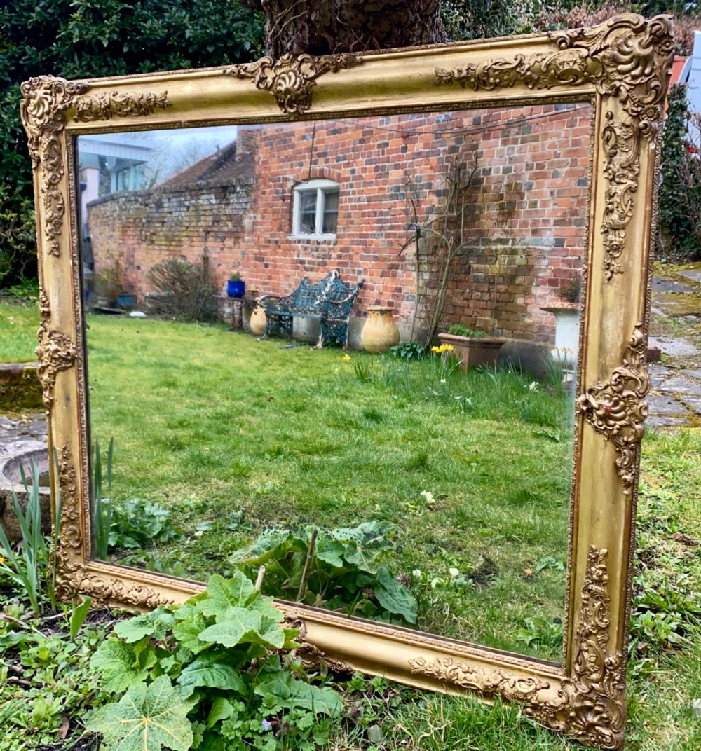 Large French gilt mirror 