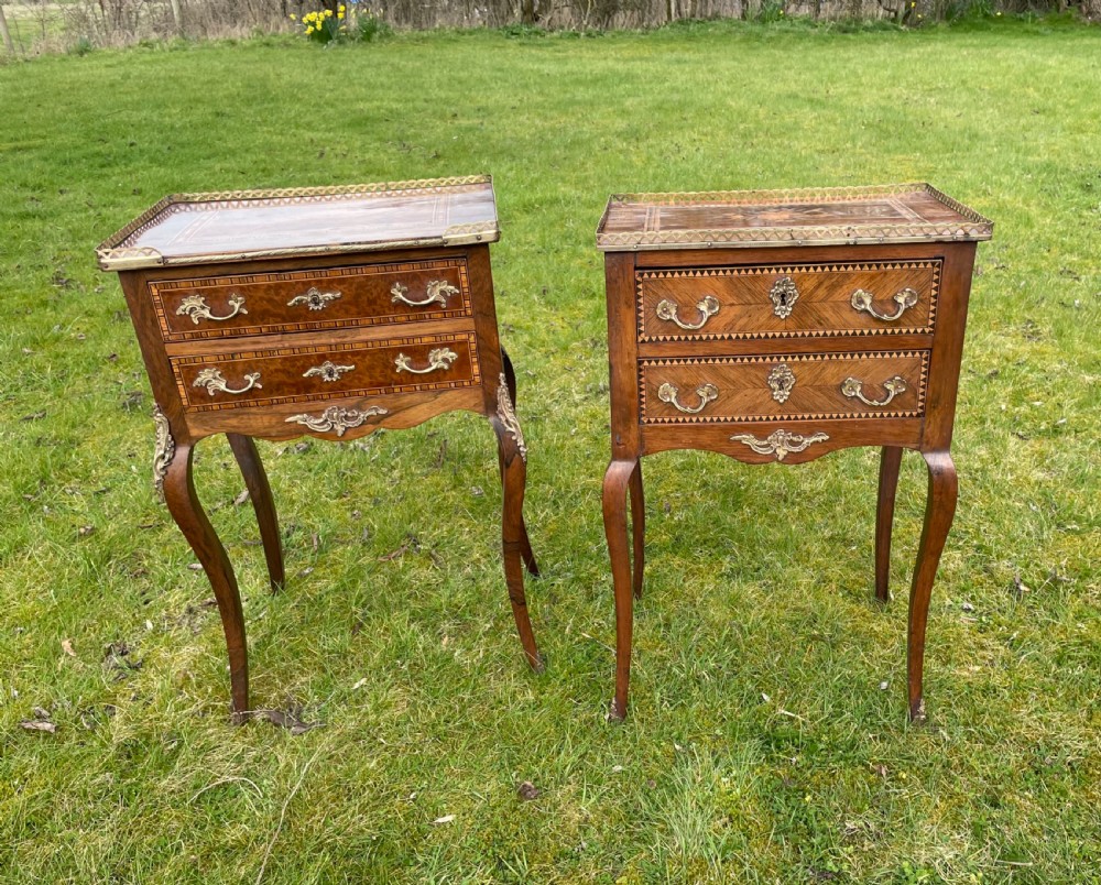Matched pair of french side tables 