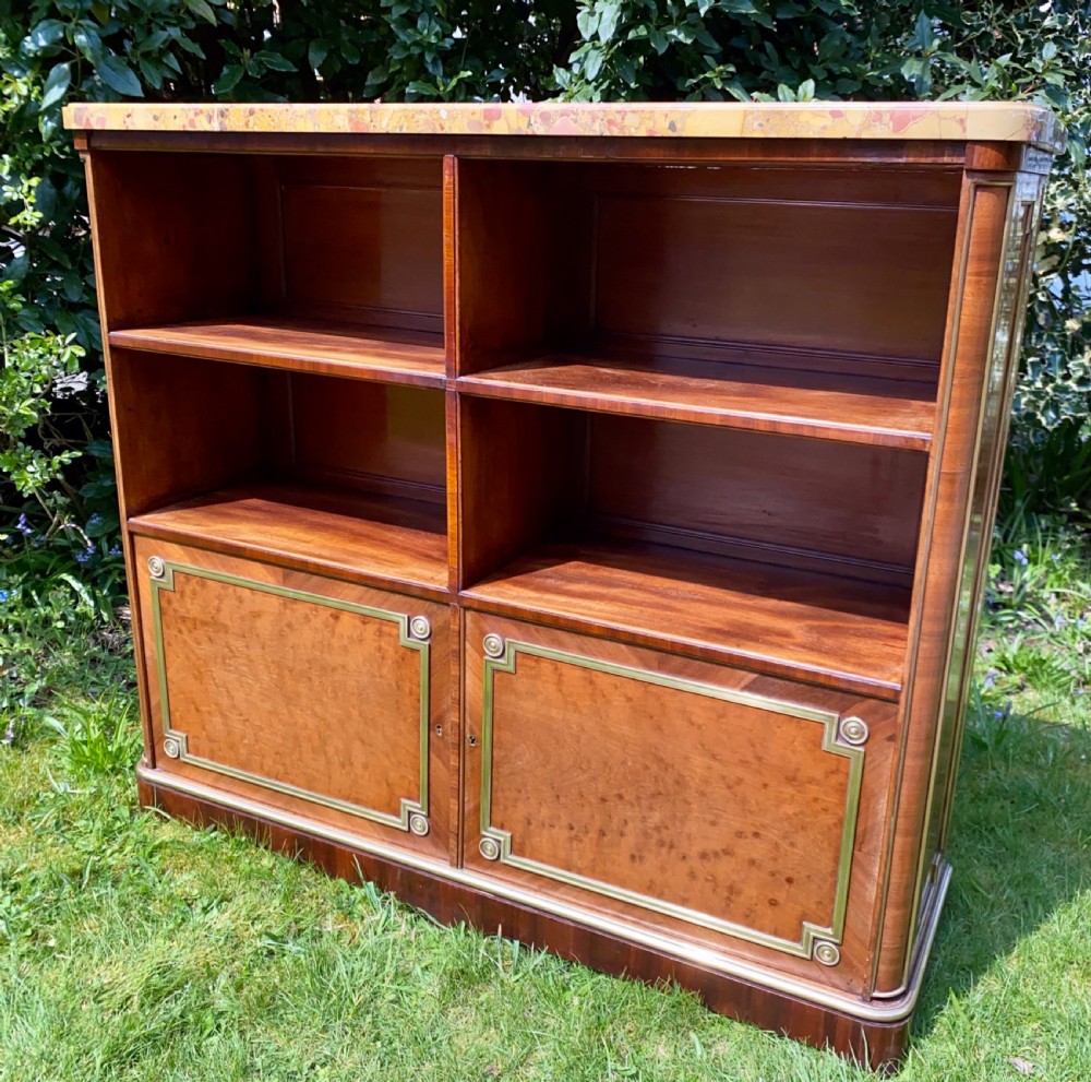 French plum pudding mahogany bookcase 