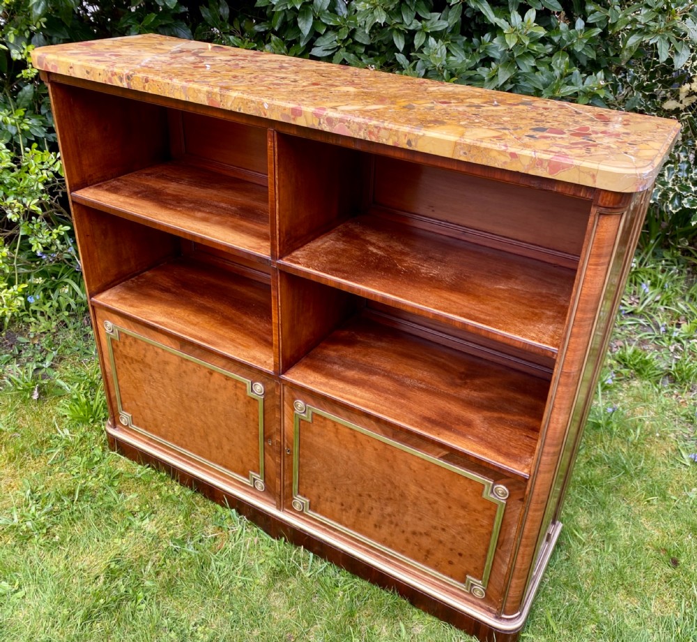 French plum pudding mahogany bookcase  View VI