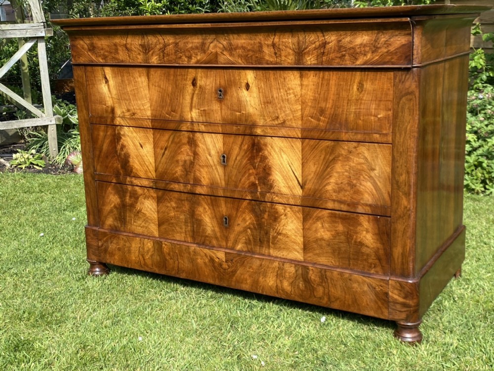 Figured walnut Louis Philippe commode 