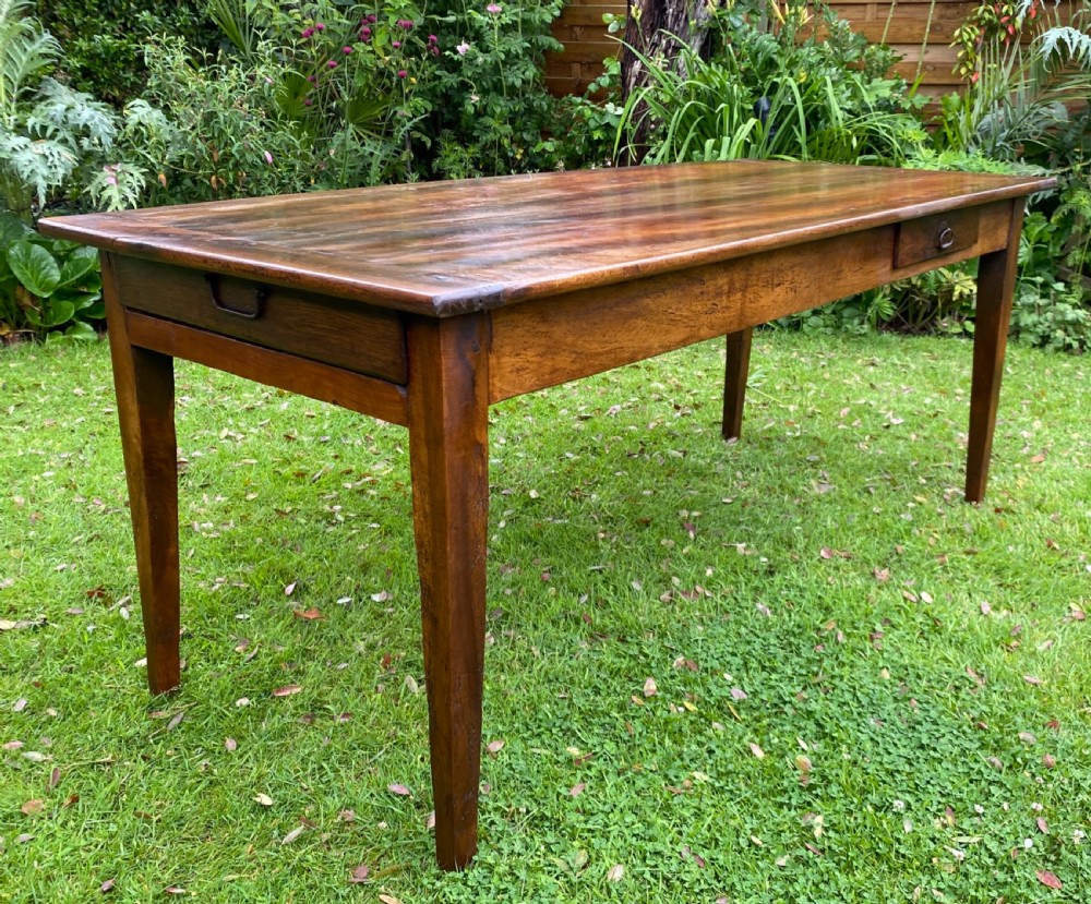 French farmhouse table in walnut  View IV