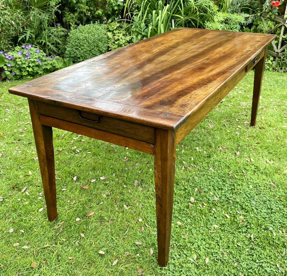 French farmhouse table in walnut  View VI