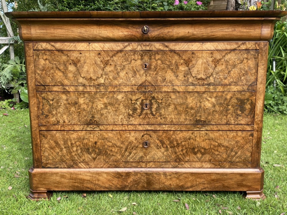 Burr walnut commode 