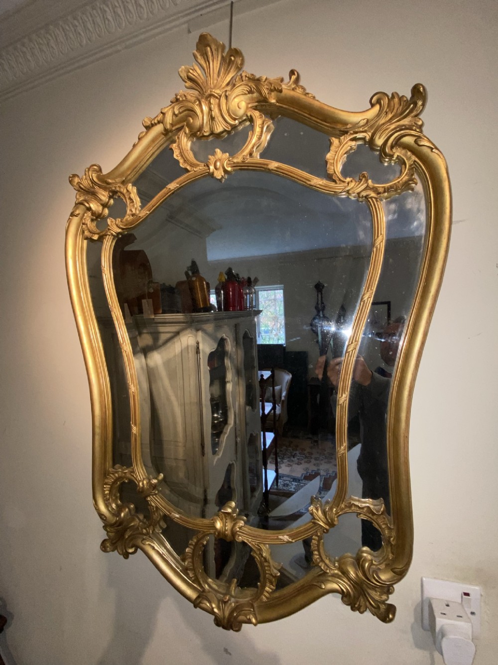 French gilt mirror in the Louis XV taste