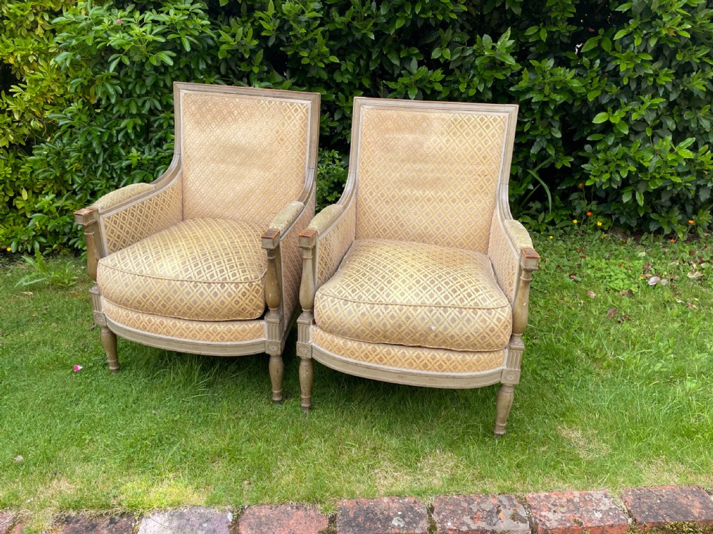 Pair of French Directoire Style Armchairs View V