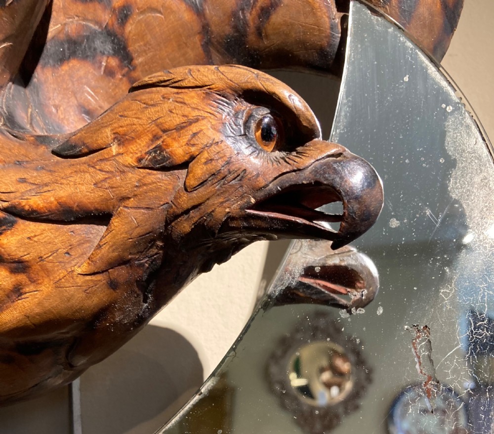 French Carved Eagle Mirror View IV