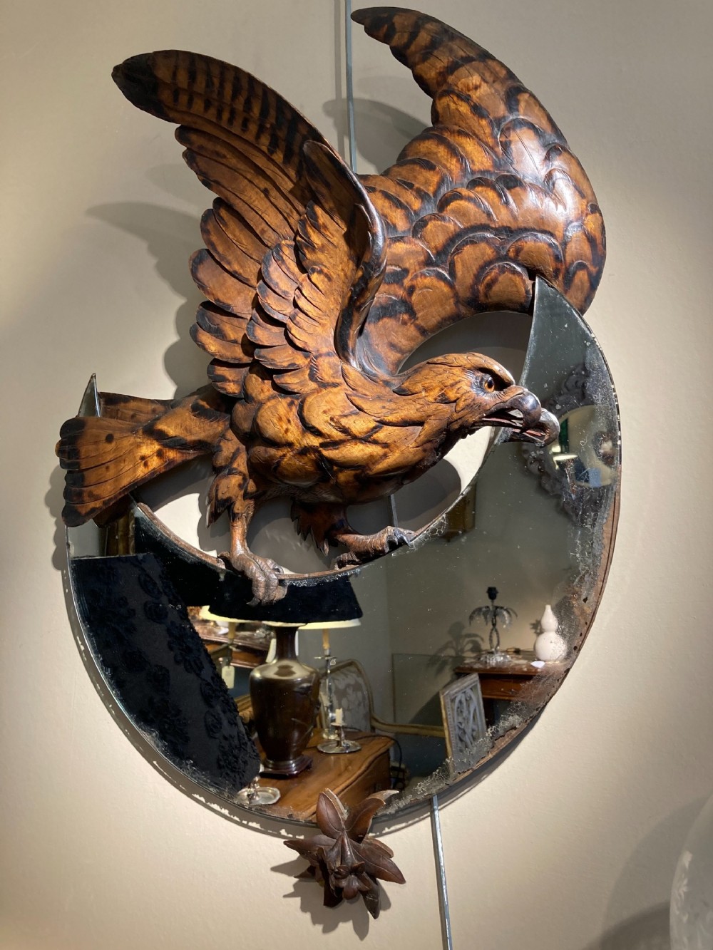French Carved Eagle Mirror