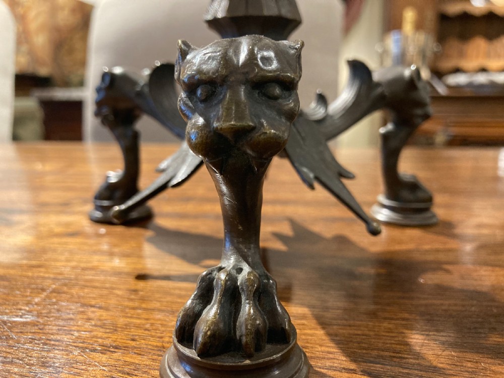 A Pair Of french Bronze Candlesticks  View IV