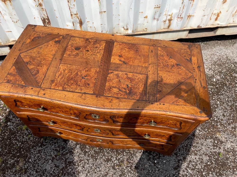 A Period Ash, Walnut & Oak Serpentine Front Chest View II