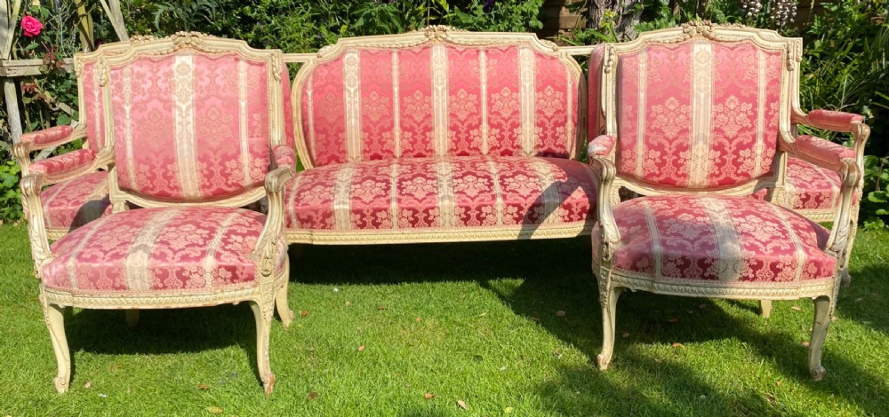 French painted salon suite