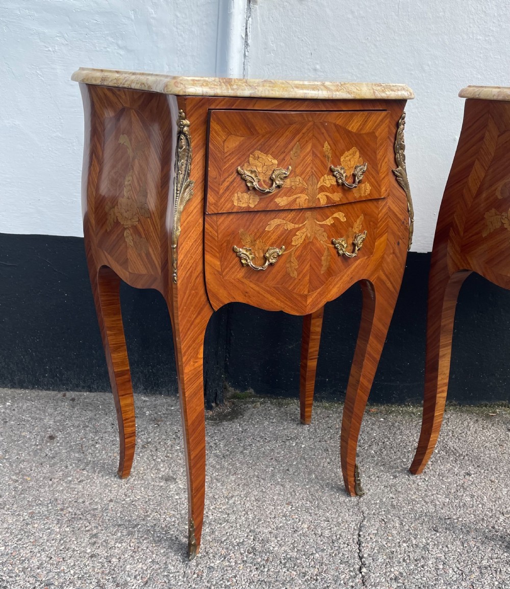 A Pair Of French Kingwood Bedside Tables  View III