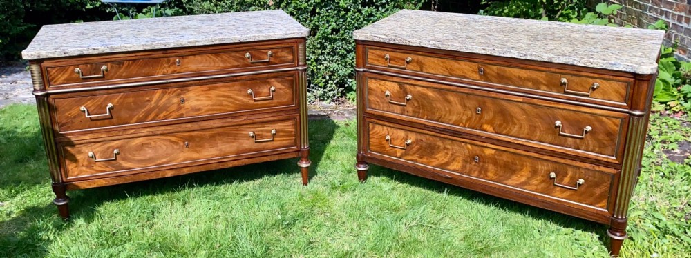 Matched pair of 18th Century commodes  View III