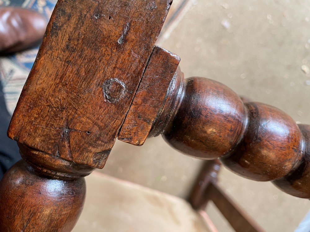 Pair of French Walnut Armchairs circa 1700 View V