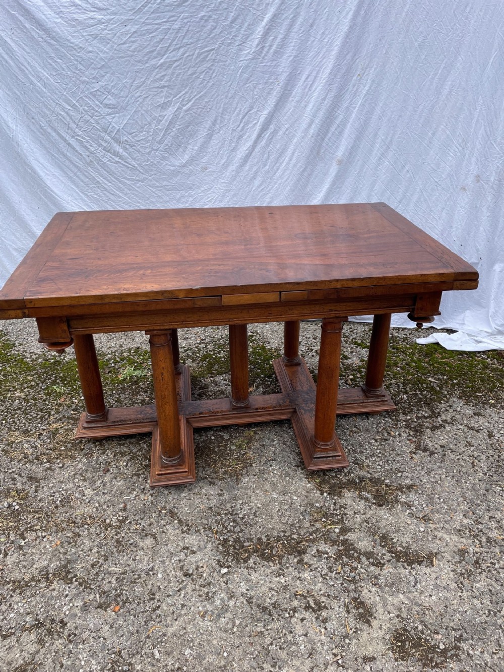 French 18th C Walnut Extending Dining Table 
