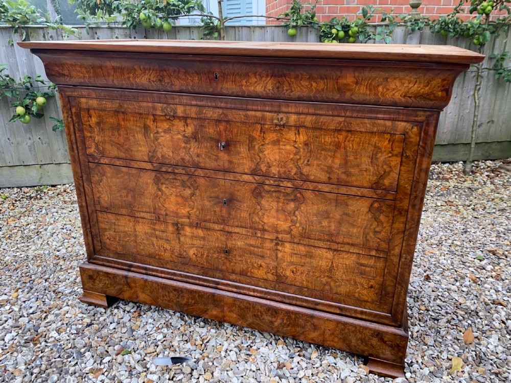 Burr walnut Louis Philippe commode  View IV