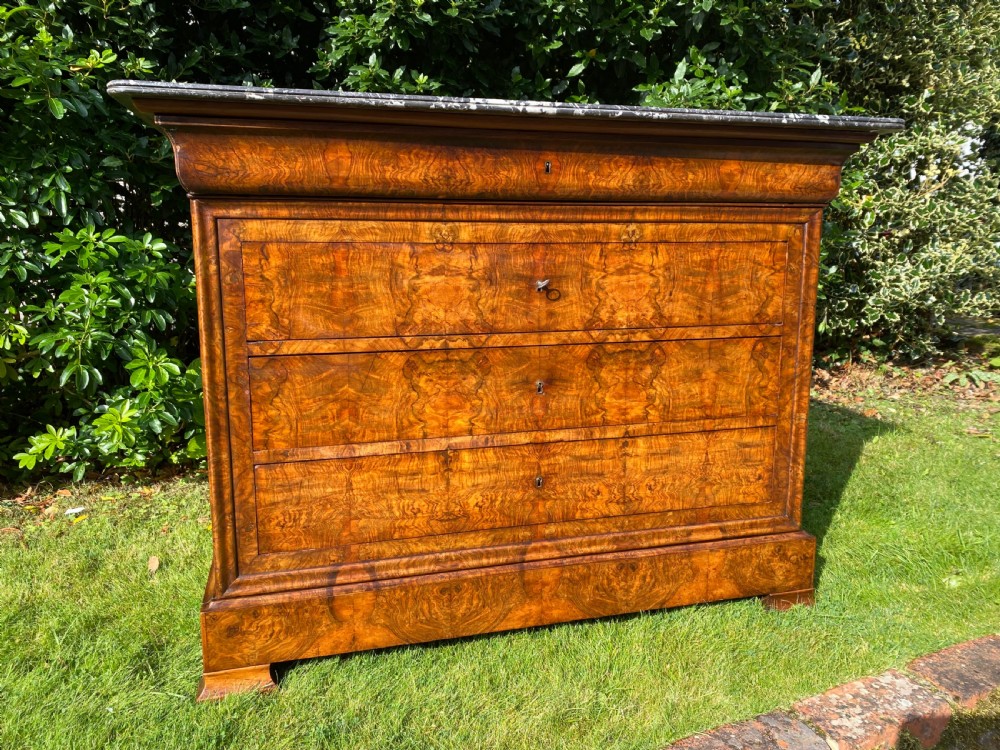Burr walnut Louis Philippe commode  View V