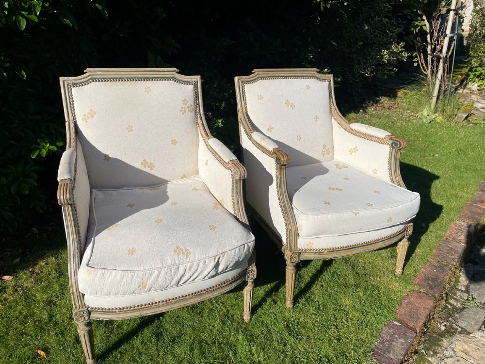 Pair 19th century french armchairs  View IV