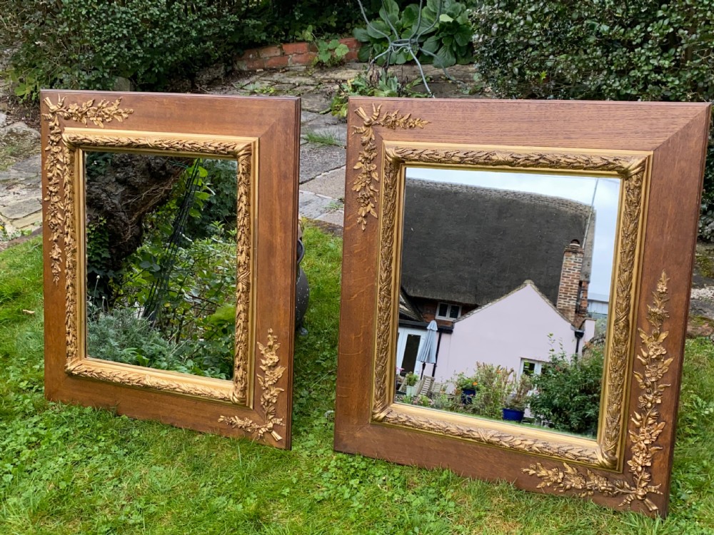 Pair of oak and gilt mirrors  View IV