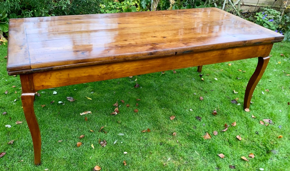French extending farm table in cherrywood  View II