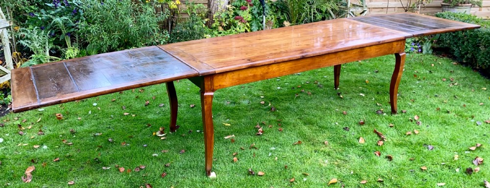 French extending farm table in cherrywood  View VI