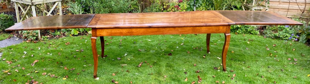 French extending farm table in cherrywood  View VII