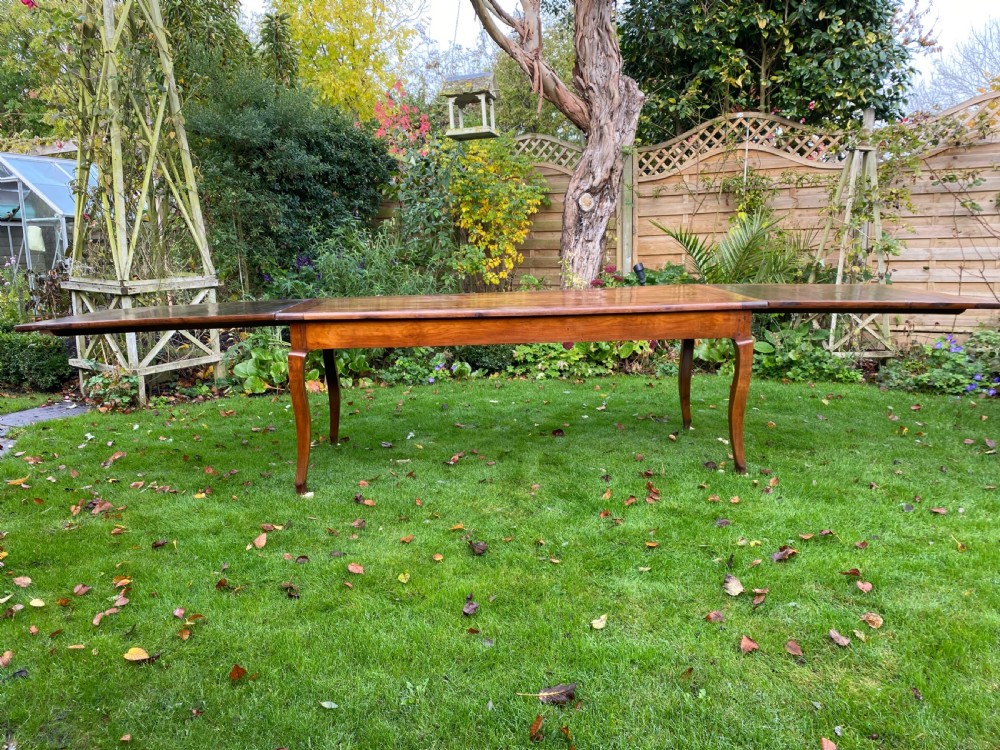 French extending farm table in cherrywood  View VIII