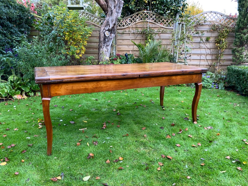 French extending farm table in cherrywood  View IX