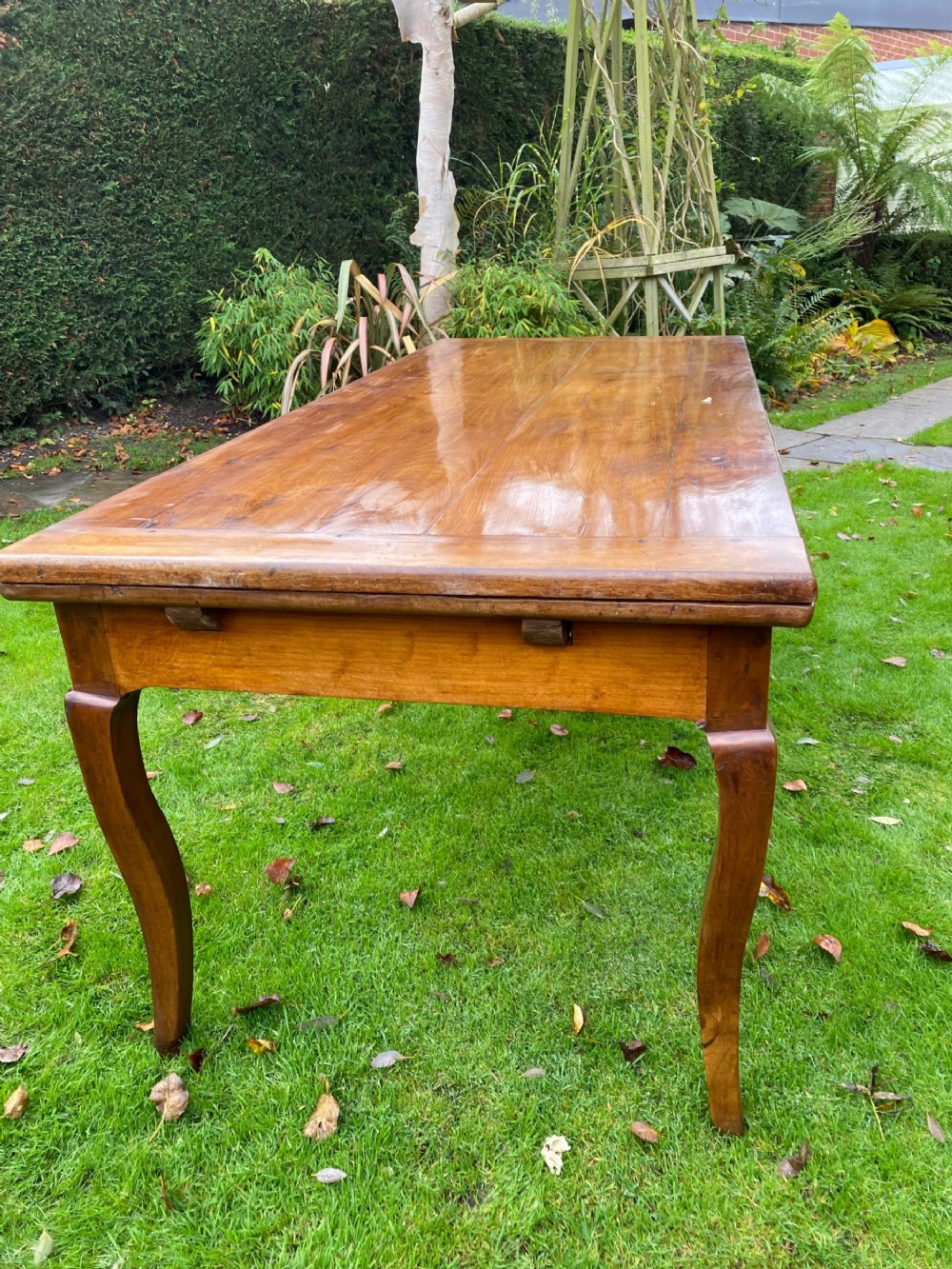 French extending farm table in cherrywood 
