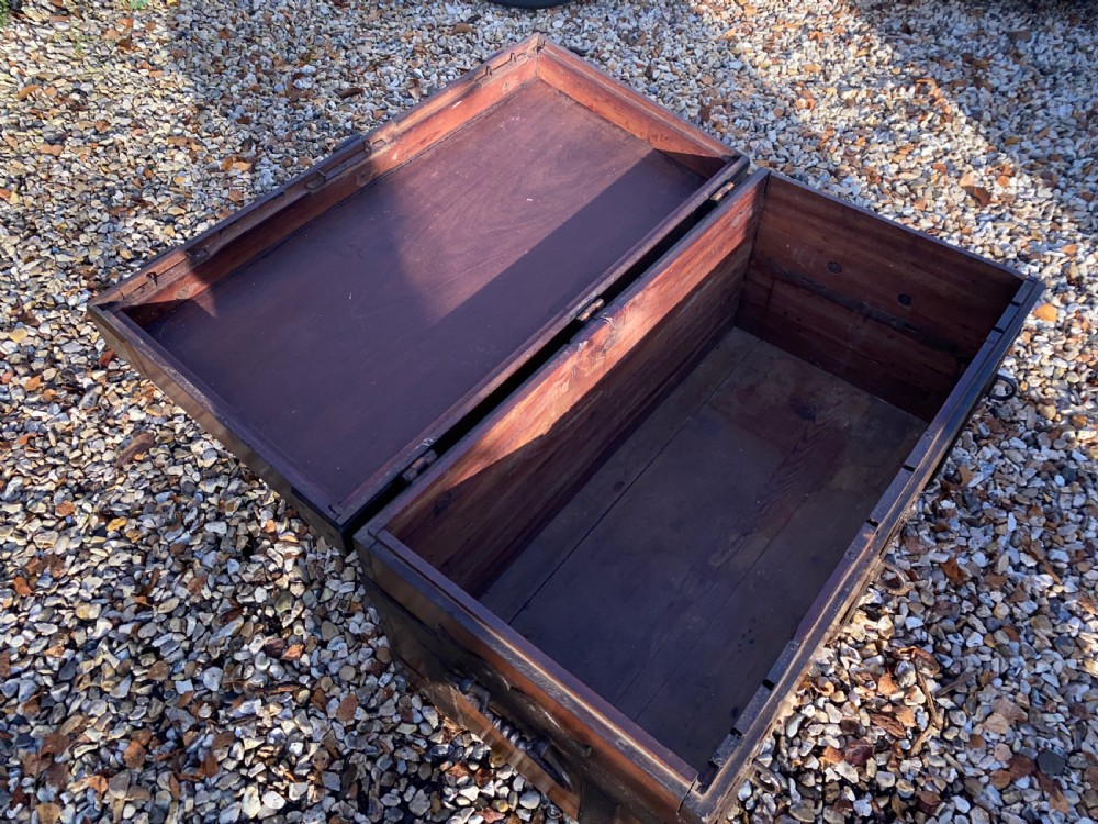 18th Century strap work strong box or trunk  View VII