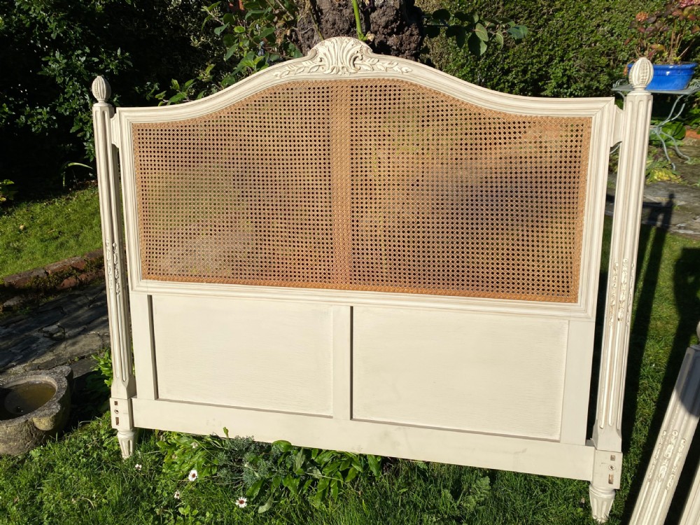 Kingsize caned and painted bed View IV